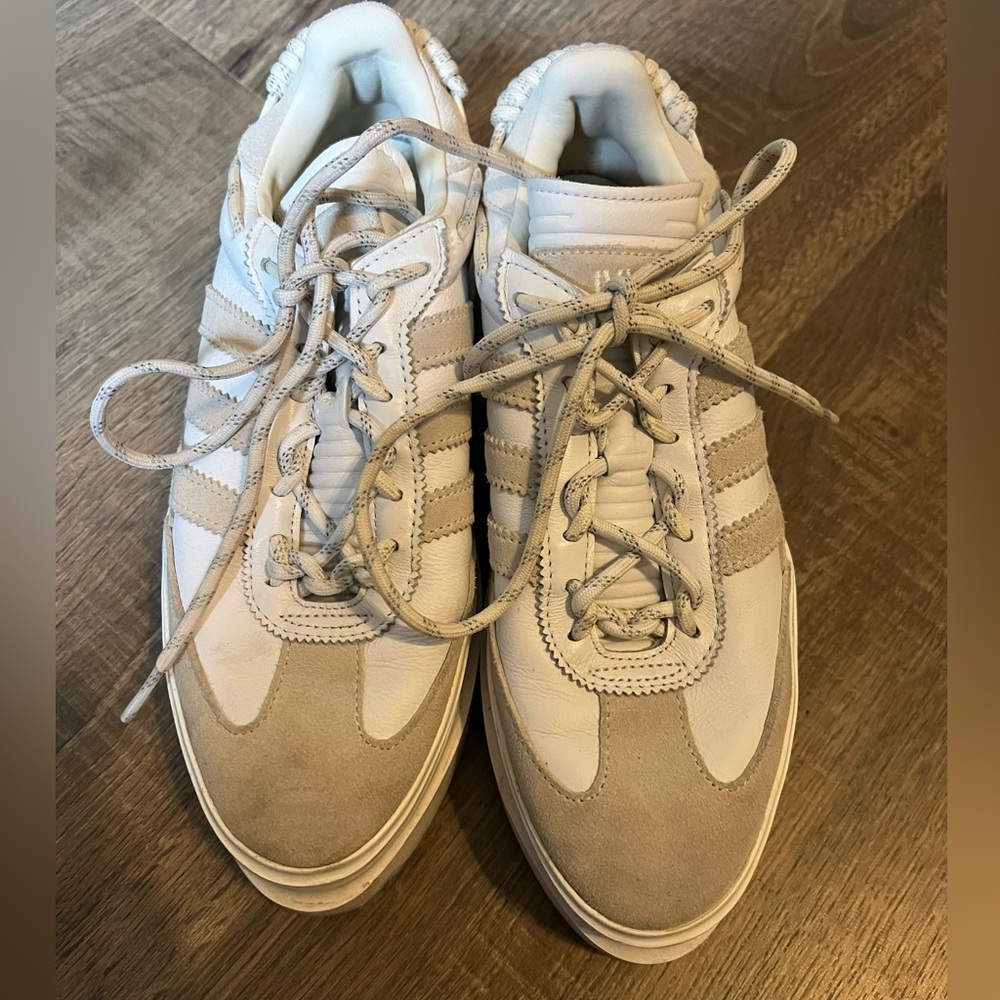 Adidas Ivy Park Beige & White Platform Sneakers